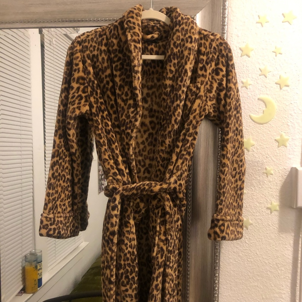 Ralph Lauren Cheetah fluffy print robe